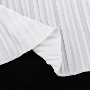 Женский костюм: топ + брюки, плиссированный, цвет белый