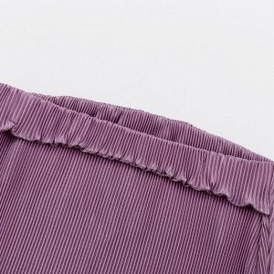 Женский костюм: топ с открытой спиной + брюки, цвет фиолетовый
