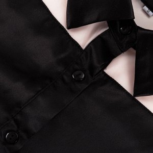 Женский костюм: рубашка + брюки, с сетчатыми вставками, цвет черный