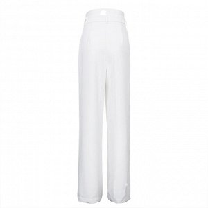 Женские брюки с завышенной талией, цвет белый