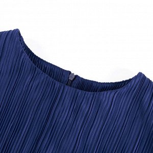 Женский костюм: кофта + брюки, плиссированный, цвет синий