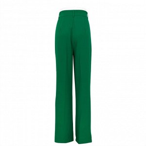 Женские брюки с завышенной талией, цвет зеленый