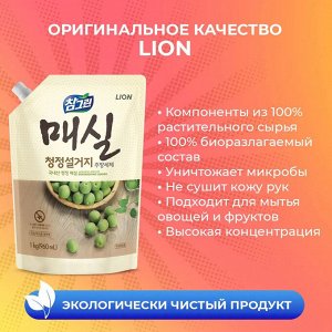 CJ LION Ср-во д/посуды, фруктов, овощей "Chamgreen -  Японский абрикос" 1000гр(965мл) мяг.уп. /10шт/