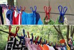 Веревка для белья с прищепками