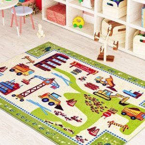 Коврик CONFETTI KIDS из 1 шт 133х190см RUGS CONSTRUCTION ANTI-SLIP  (зеленый)