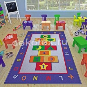 Коврик CONFETTI KIDS из 1 шт 100х150см RUGS GAME  (голубой)