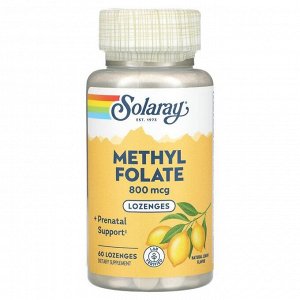 Фолиевая кислота SOLARAY Methyl Folate 470мкг - 60 жев.паст.