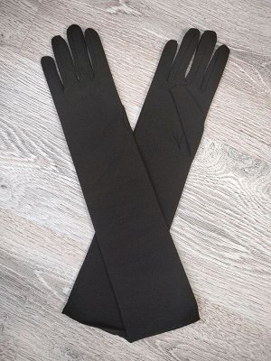 Перчатки вечерние до локтя черные