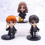 Фигурки пластиковые Гарри Поттер, Рон, Гермиона (набор 3 шт), 9-10 см