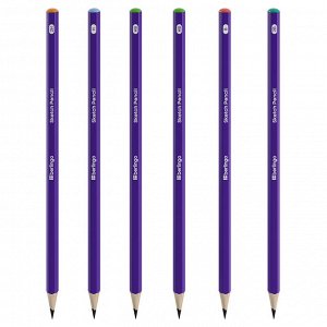 Набор карандашей ч/г Berlingo ""Sketch Pencil"" 6шт., 2H-2B, заточен., картон. упаковка, европодвес
