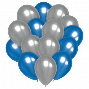 Воздушные шары, набор 25шт., М12/30см, MESHU ""Blue""