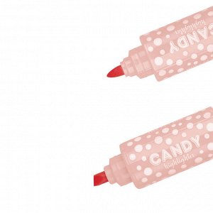 Набор текстовыделителей двусторонних MESHU ""Candy"", 06цв., пастельные цвета, 2/4мм, ПВХ бокс с европ
