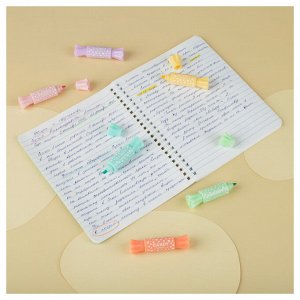Набор текстовыделителей двусторонних MESHU ""Candy"", 06цв., пастельные цвета, 2/4мм, ПВХ бокс с европ