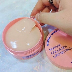 Патчи для век против морщин с пептидами, коллагеном и ретинолом  Trimay Wrinkle Smoothing Gel Eye Patch