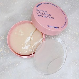 Патчи для век против морщин с пептидами, коллагеном и ретинолом  Trimay Wrinkle Smoothing Gel Eye Patch