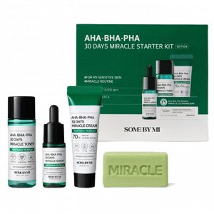 Some by mi AHA/BHA/PHA 30 Days Miracle Starter Kit Набор для проблемной кожи с кислотами (4 предмета)