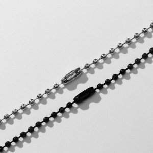Кулоны «Неразлучники» рука хамса, цвет чёрно-серебряный, 45 см