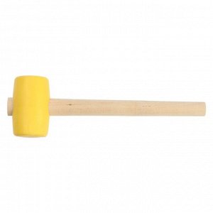 Киянка ЛОМ, деревянная рукоятка, желтая резина, 55 мм, 400 г