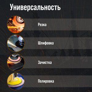 Аккумуляторная УШМ ТУНДРА, 21 В, 1.5 Ач, 100x16 мм, М10, 10 000 об/мин