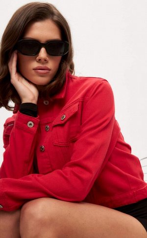 Куртка женская  джинсовая  P312-1221 red красная