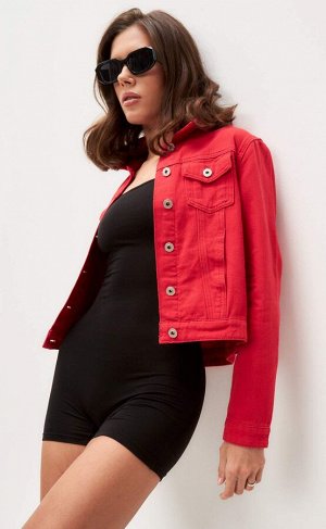 Куртка женская  джинсовая  P312-1221 red красная