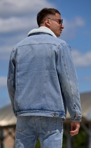 Куртка мужская  джинсовая утепленная F021-1370-01W l.blue