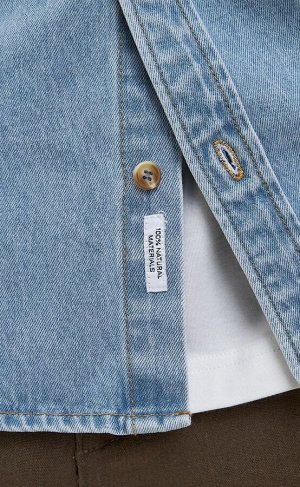 Рубашка мужская  джинсовая P311-1241 middle blue