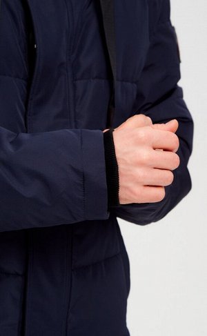 FINE JOYCE Куртка мужская зимняя с капюшоном SCM-JW708-CR темно-синяя
