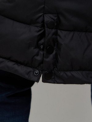 FINE JOYCE Куртка мужская удлинённая с капюшоном F021-13-04 чёрная