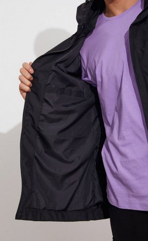 FINE JOYCE Ветровка мужская с несъемным регулируемым капюшоном F011-13-HK101 чёрная
