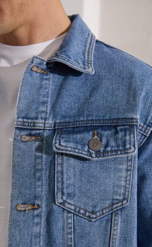 Куртка мужская джинсовая P011-1336 middle blue
