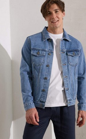 Куртка мужская джинсовая P011-1336 middle blue