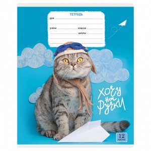 Тетрадь 12л., клетка BG ""Кошечки-собачки""