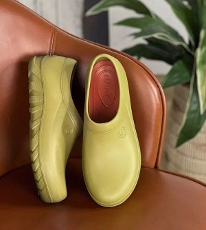 Обувь женская садовая галоши со съемной стелькой цвет Оливковый