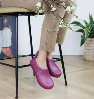 Обувь женская садовая галоши со съемной стелькой цвет Сиреневый