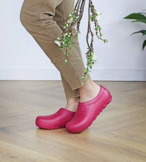 Lucky Land Обувь женская садовая галоши со съемной стелькой цвет Брусничный