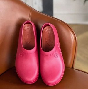 Обувь женская садовая галоши со съемной стелькой цвет Брусничный