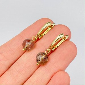 Серьги из Кварца с включением Турмалина