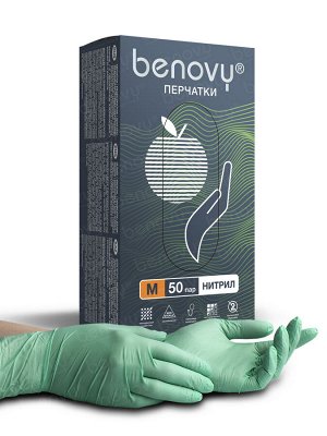 Benovy Перчатки нитриловые Зеленые 100 шт - 50 пар