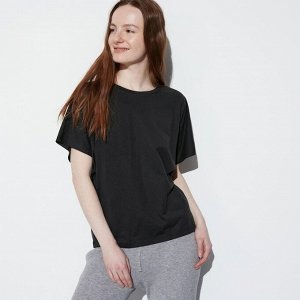 UNIQLO - свободная футболка Airism - 09 BLACK