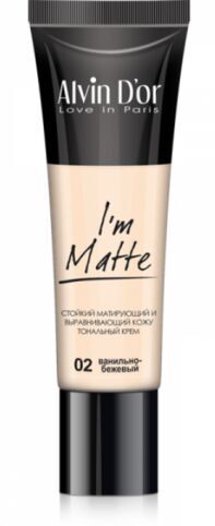 Alvin D`or Тональный крем BC-04 тон 02 I'm Matte 25мл ванильно-бежевый/