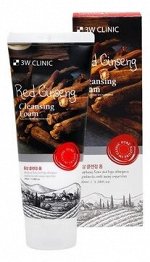 3W Пенка для умывания с женьшенем Red Ginseng Cleansing Foam 100мл., 160шт, Арт-21497