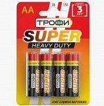 Бат.&quot;Трофи&quot; super havy duty zink АА 4шт