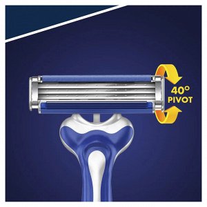 Одноразовый бритвенный станок Gillette Blue3 Comfort, синий, 3 шт