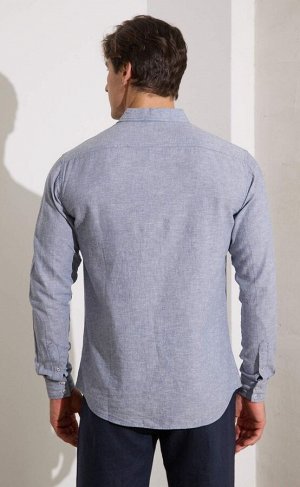 Рубашка мужская длинный рукав лен TF311-0460 jeans