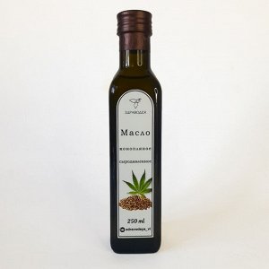 Конопляное масло холодного отжима, сыродавленное, нерафинированное 250 мл.