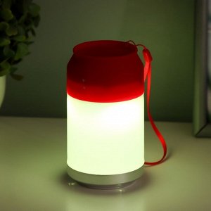 Ночник "Фоси" LED 5 режимов от батареек 3хААА бело-красный 6,5х6,5х11,5 см