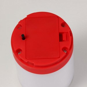 Ночник "Фоси" LED 5 режимов от батареек 3хААА бело-красный 6,5х6,5х11,5 см