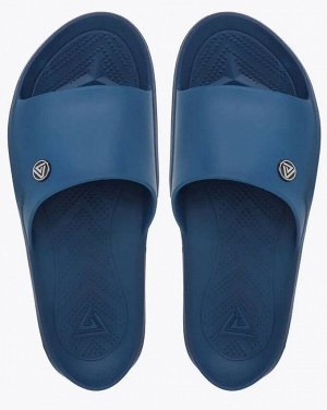 Обувь мужская пляжная шлепки двухцветные с белой подошвой цвет Темно-синий