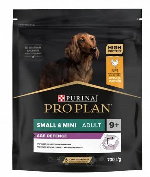 PRO PLAN® Small & Mini Adult 9+ сухой корм для пожилых собак мелких и карликовых пород старше 9 лет с курицей, 700г